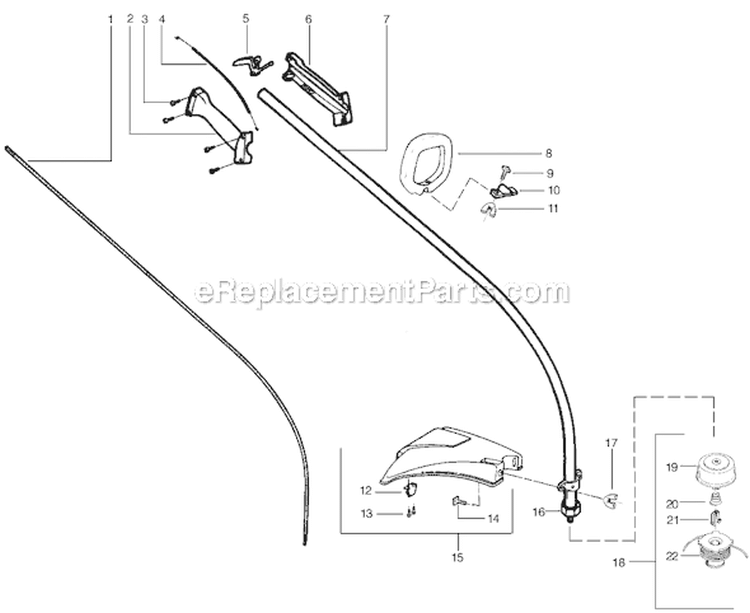 Page B Diagram and Parts List for FL25 Type 1 Weed Eater Trimmer